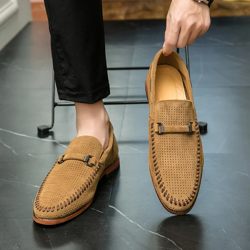 Mocasines de ante