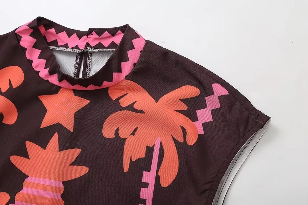 Katia | Conjunto estampado Top y Falda - Natalia Ruiz