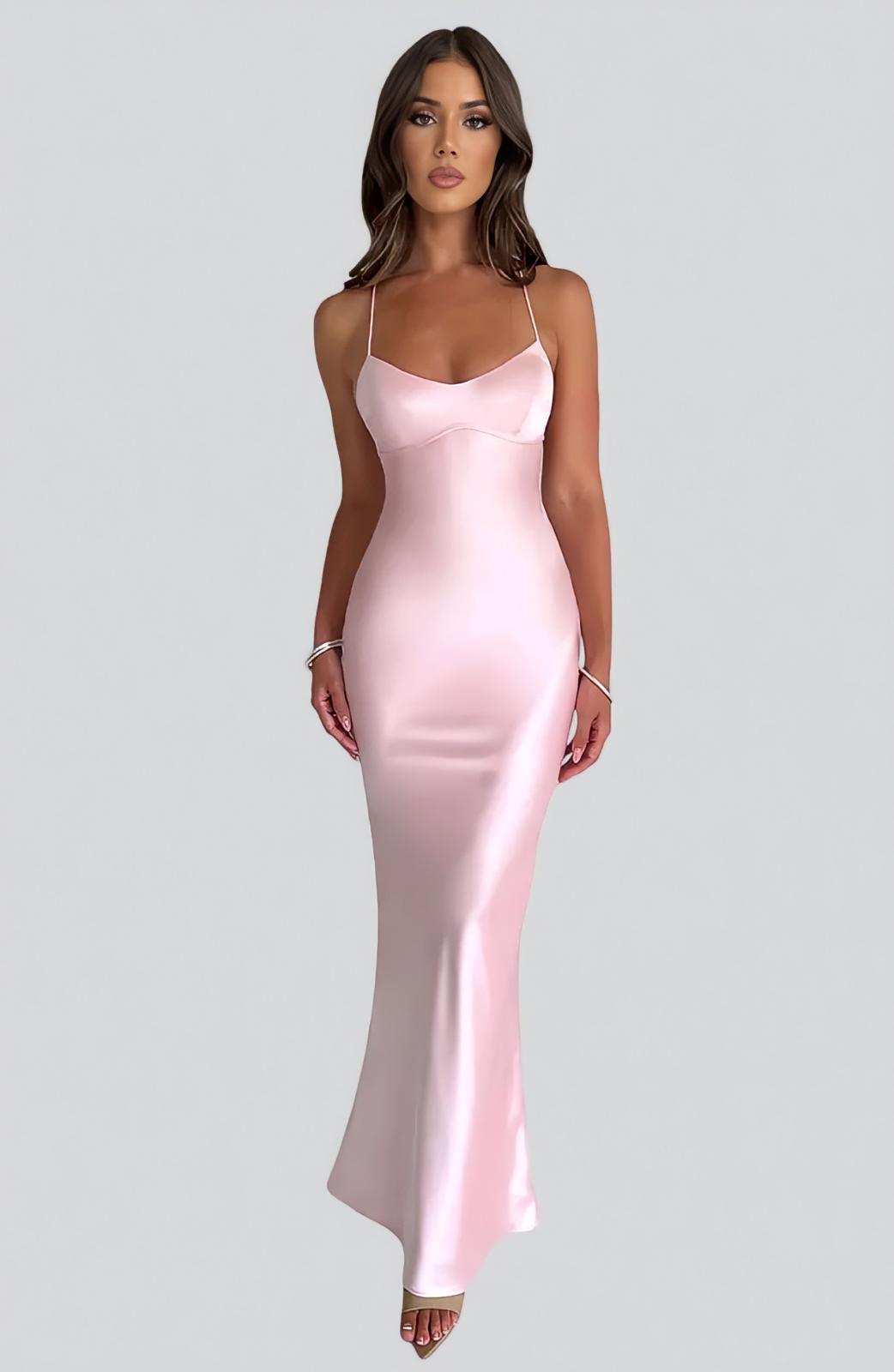 Isabel - Vestido Maxi de Satén de Lujo
