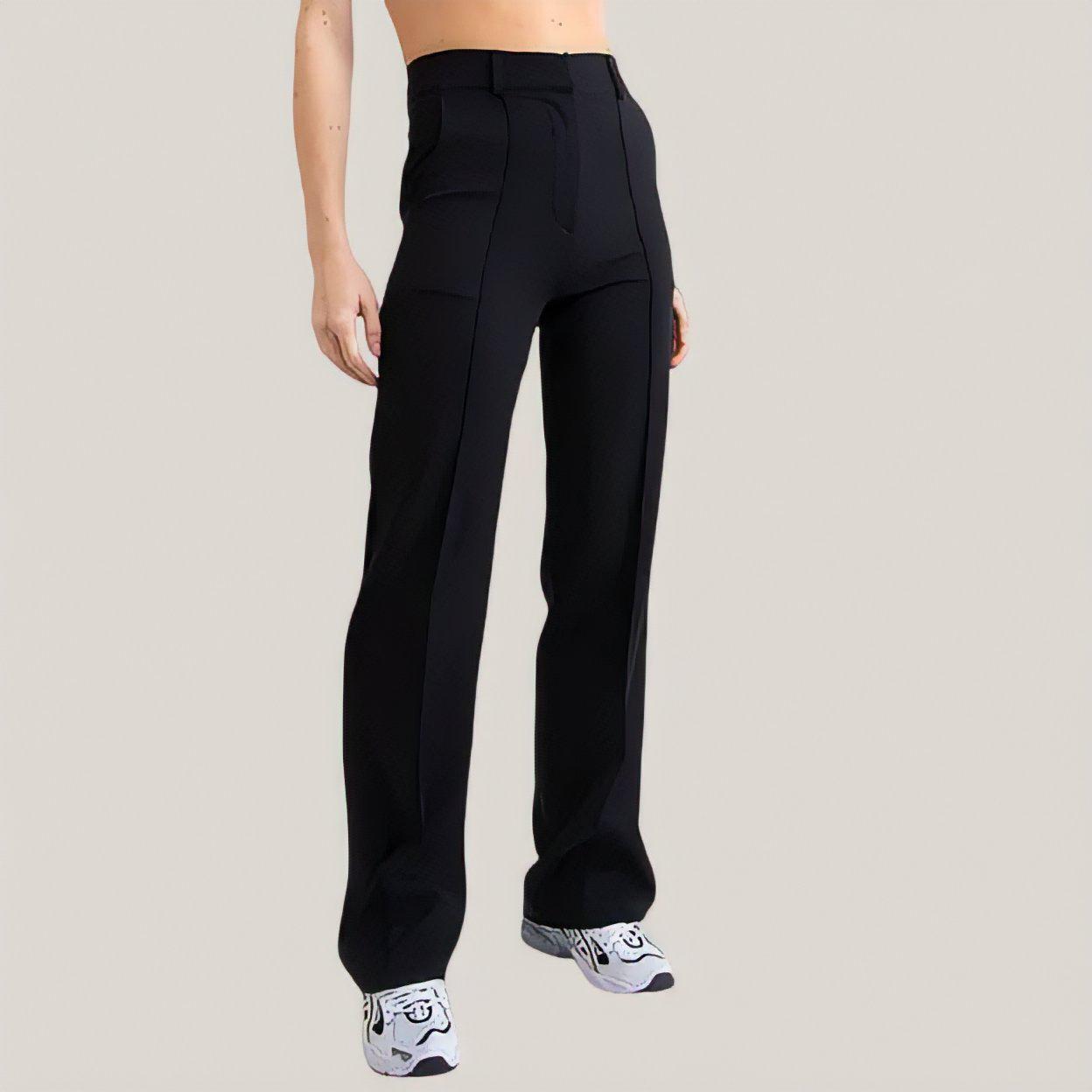 Pantalones rectos ajustados flexible