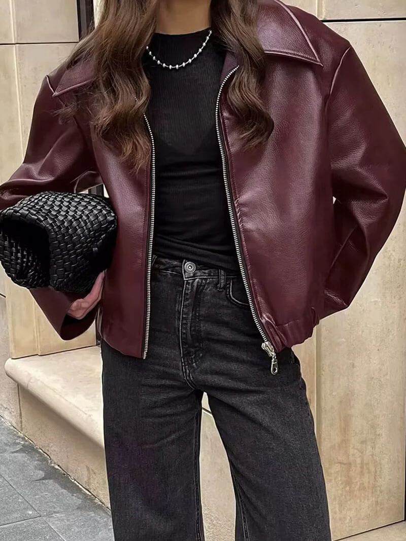 Bomber de cuero - Natalia Ruiz