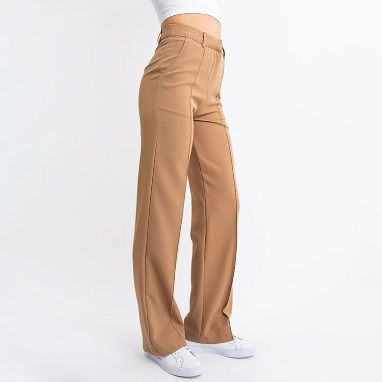 Pantalones rectos ajustados de sastrería flexible - Natalia Ruiz