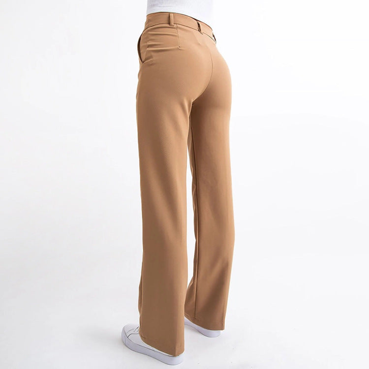 Pantalones rectos ajustados de sastrería flexible - Natalia Ruiz