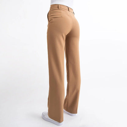 Pantalones rectos ajustados de sastrería flexible - Natalia Ruiz