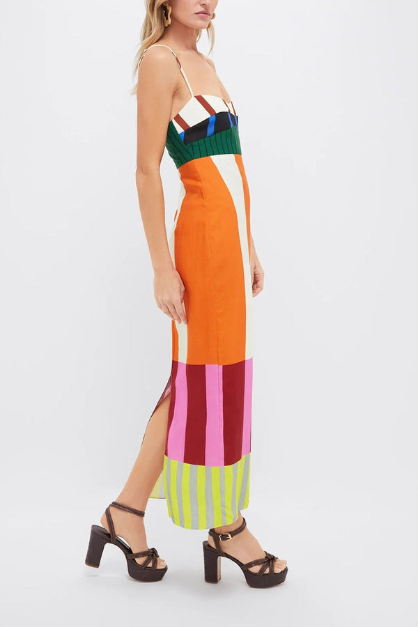 Elsa - Vestido largo multicolor