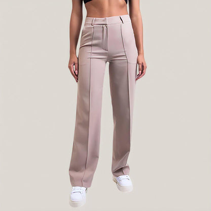 Pantalones rectos ajustados flexible