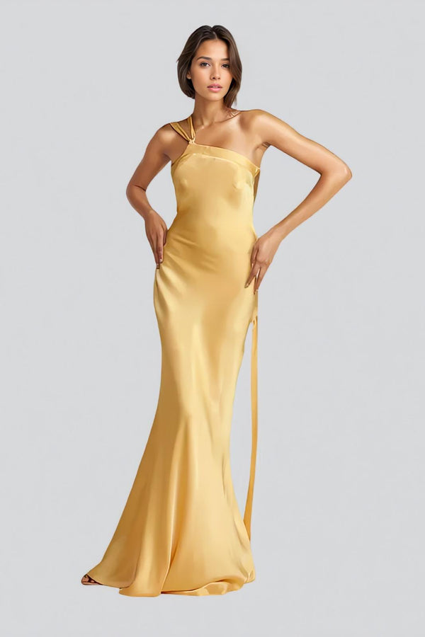 Inés - Vestido dorado elegante