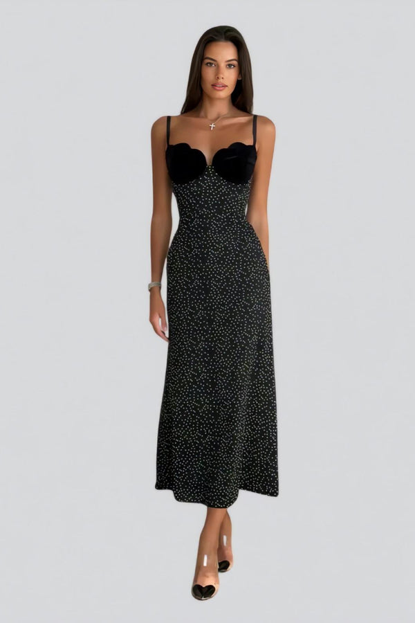 Aria - Vestido midi negro
