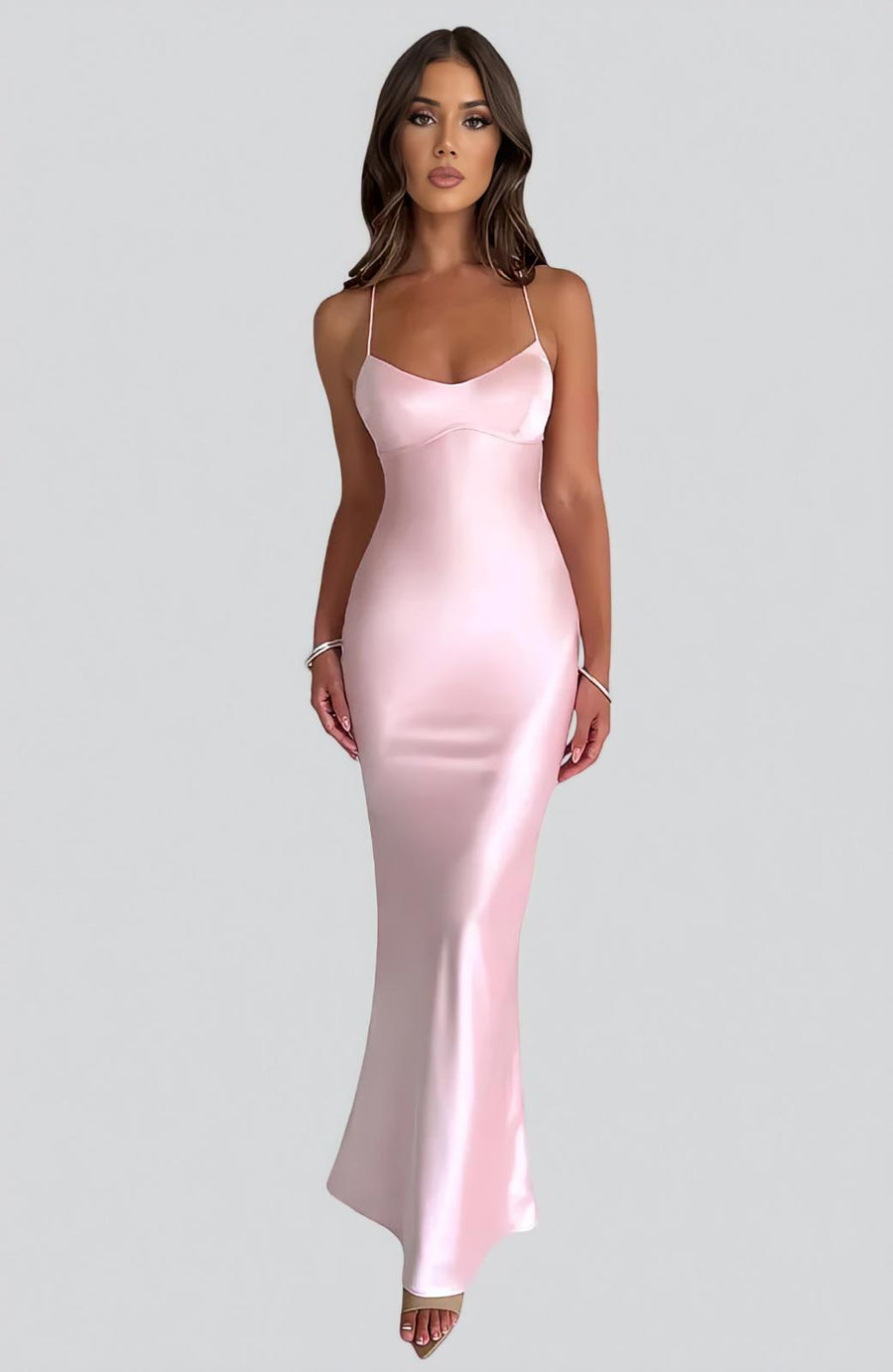 Isabel - Vestido Maxi de Satén de Lujo