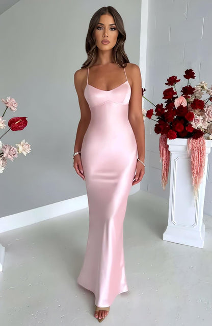 Isabel - Vestido Maxi de Satén de Lujo