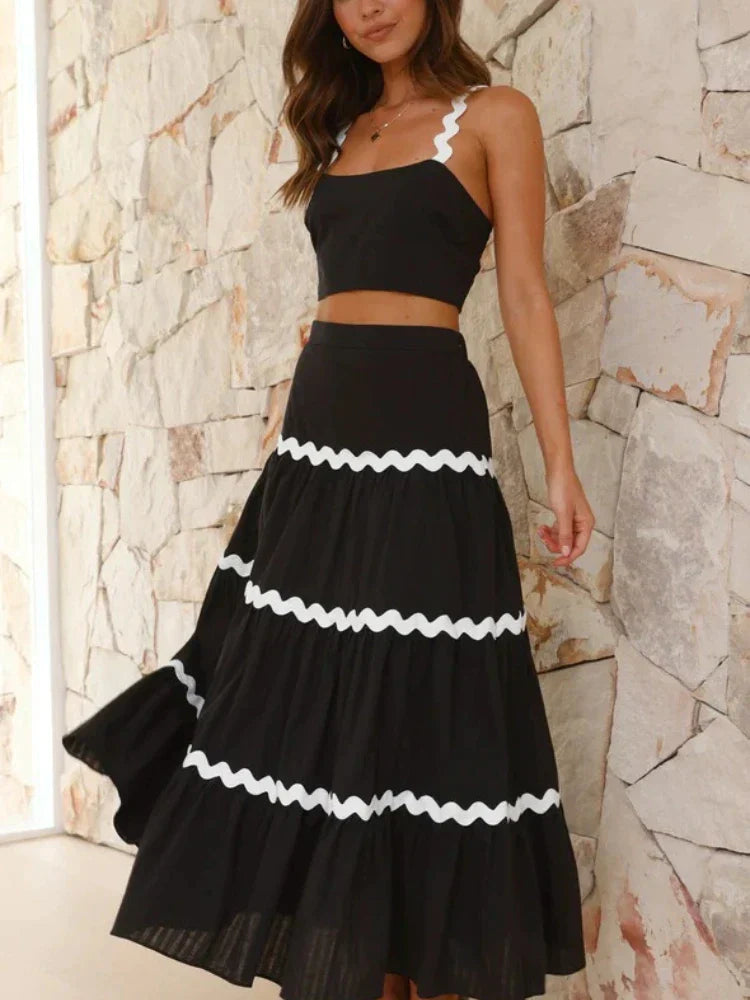 Claudia | Conjunto con Top & Falda Larga - Natalia Ruiz