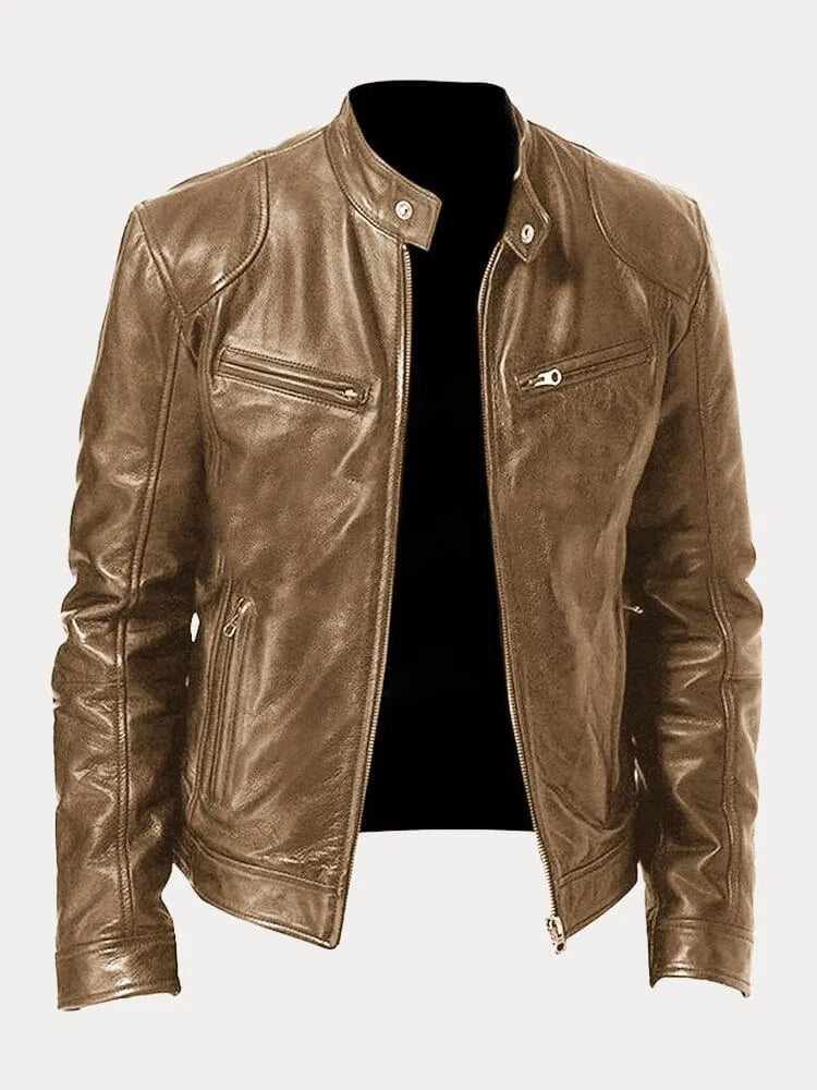 SCOTT - Chaqueta de cuero de temporada