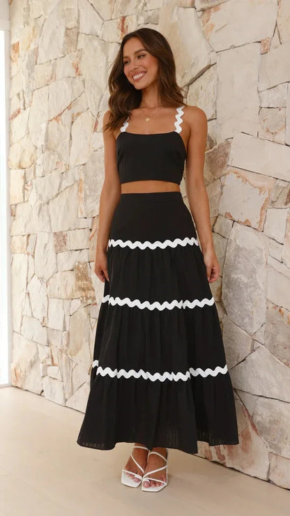 Claudia | Conjunto con Top & Falda Larga - Natalia Ruiz