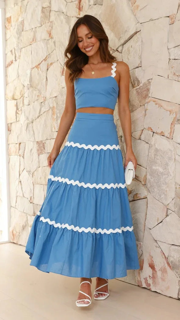 Claudia | Conjunto con Top & Falda Larga - Natalia Ruiz