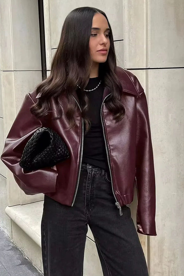 Ana - Bomber de cuero