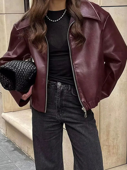 Bomber de cuero - Natalia Ruiz