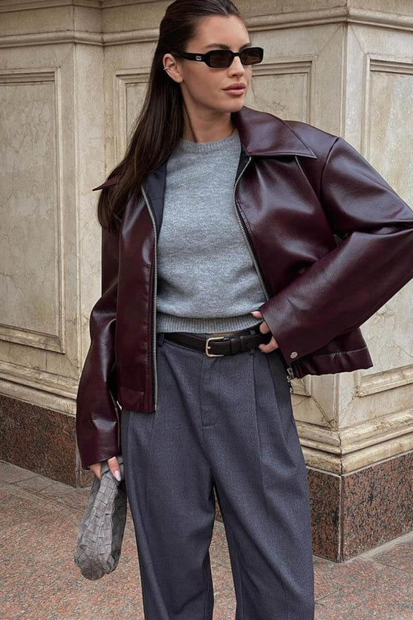 Ana - Bomber de cuero