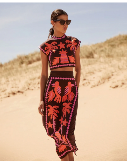 Katia | Conjunto estampado Top y Falda - Natalia Ruiz