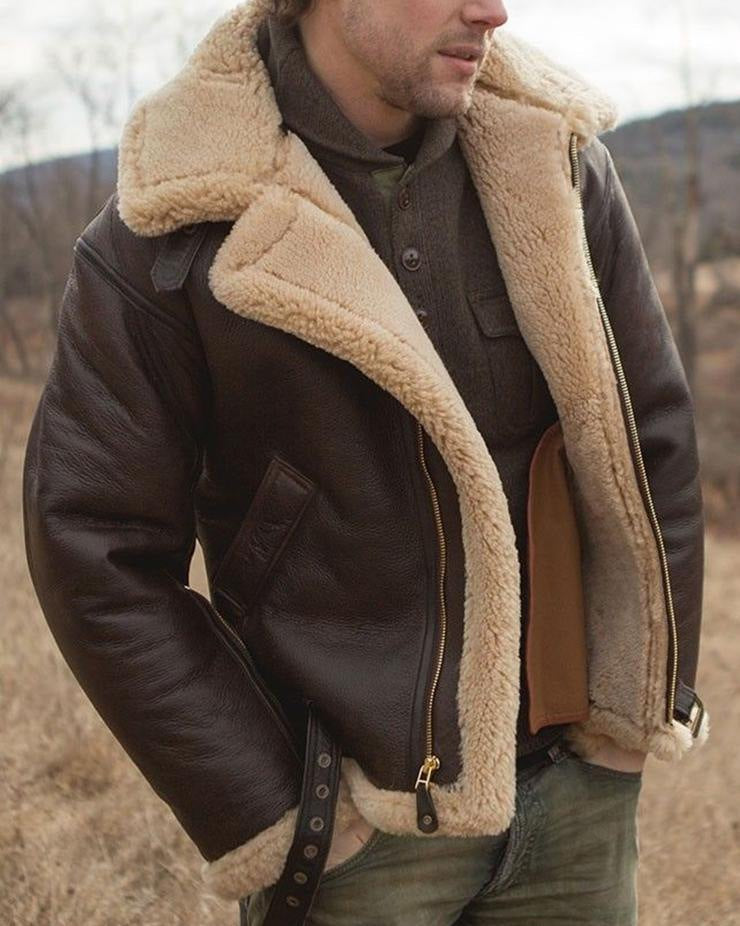 MAVERICK - Chaqueta de cuero acolchada