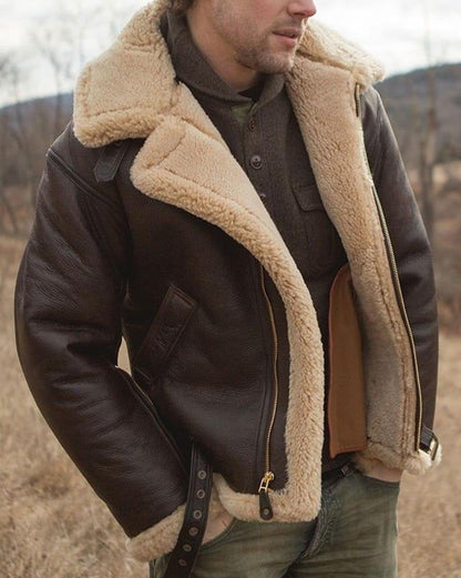 MAVERICK - Chaqueta de cuero acolchada