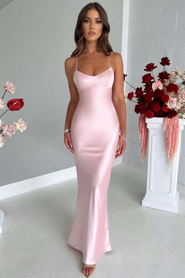 Isabel - Vestido Maxi de Satén de Lujo