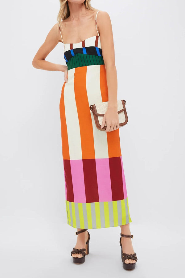 Elsa - Vestido largo multicolor